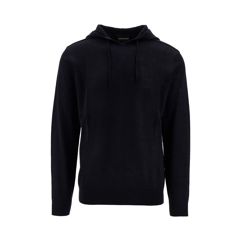Wool-blend hooded sweater