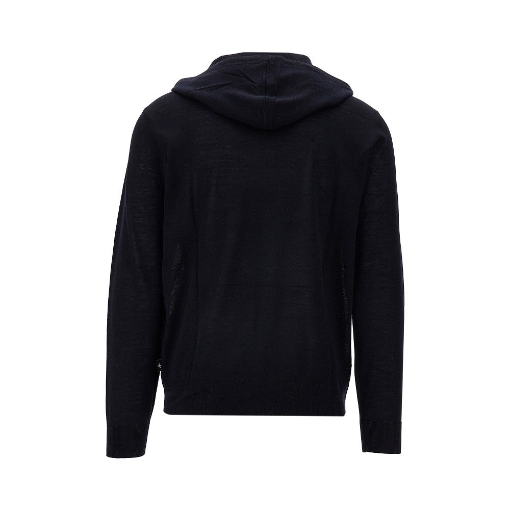Wool-blend hooded sweater
