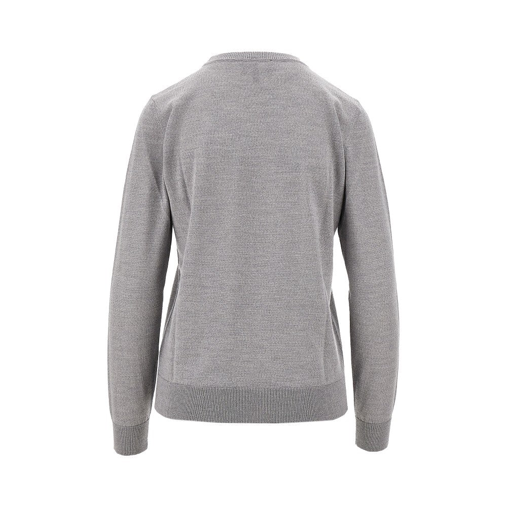 Virgin wool crewneck sweater