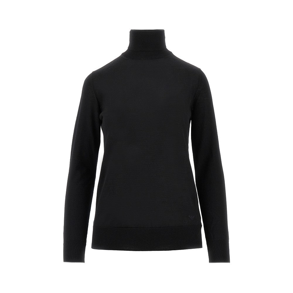 Pullover a collo alto in lana