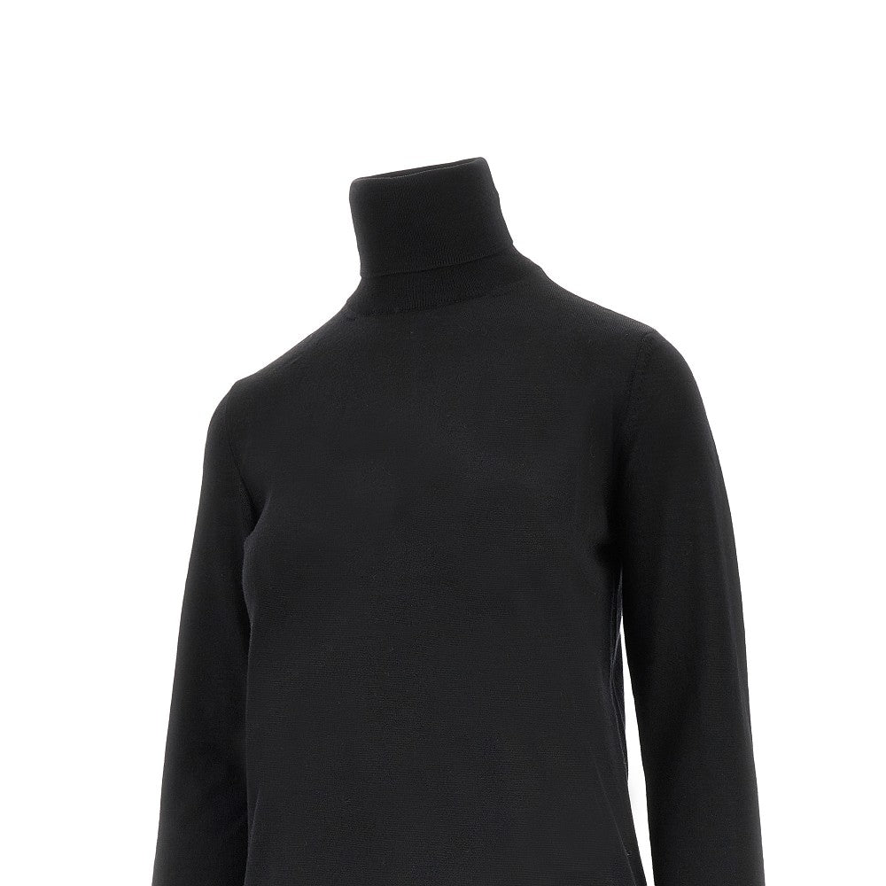 Pullover a collo alto in lana