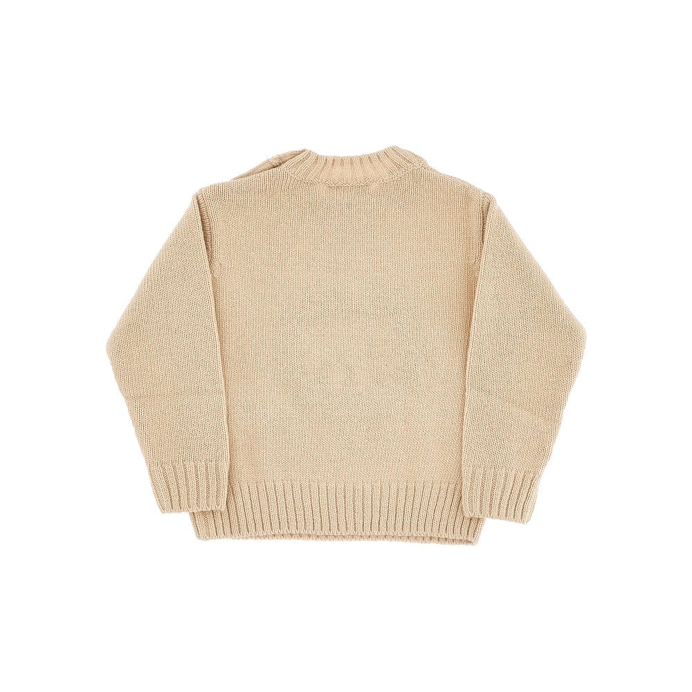 Lion embroidery wool sweater
