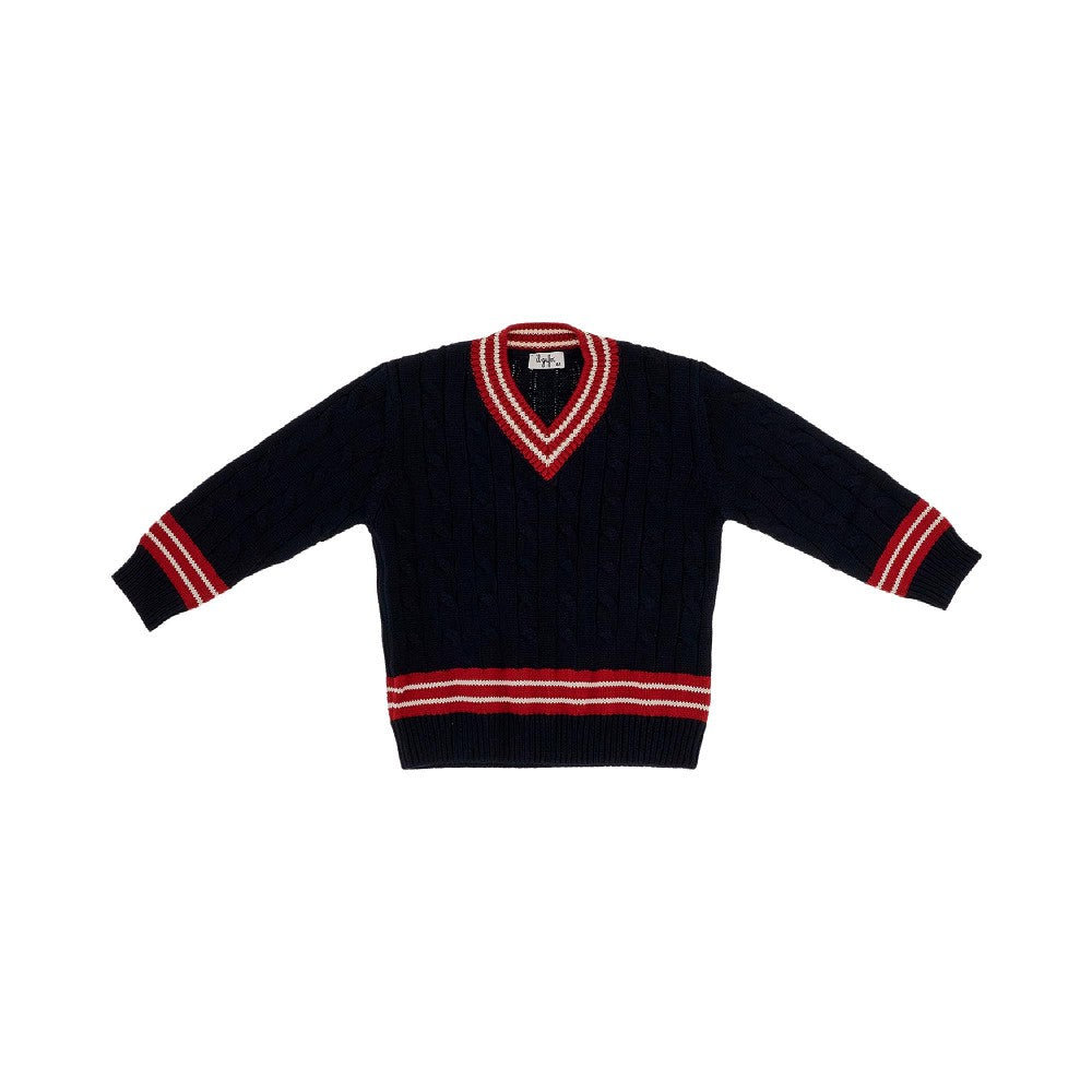 Cable knit cotton sweater