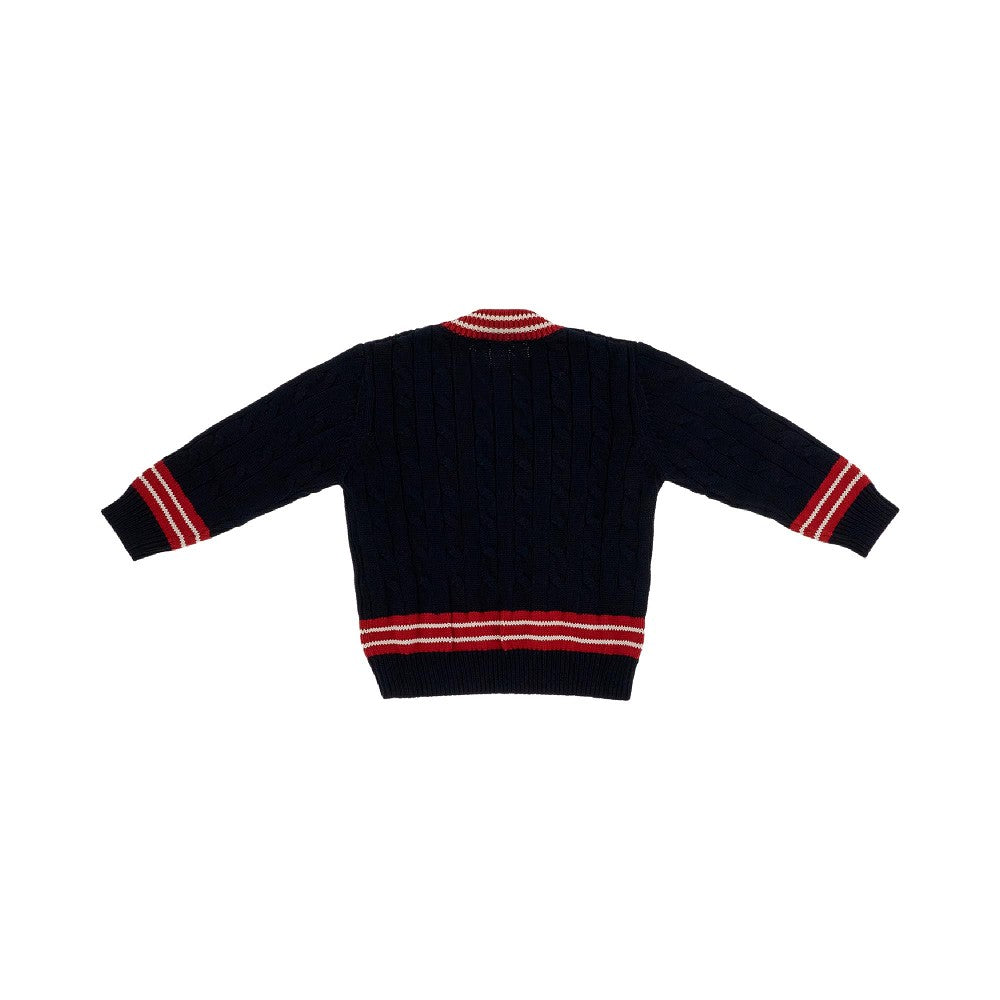 Cable knit cotton sweater