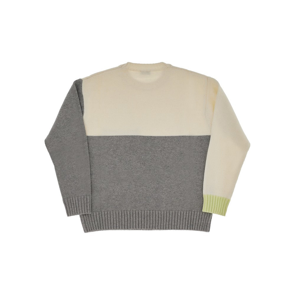 Color-block cotton sweater
