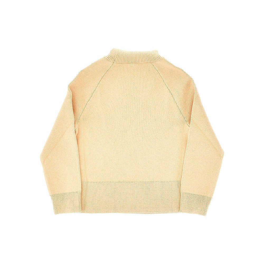 Cotton and wool blend knitted turtleneck