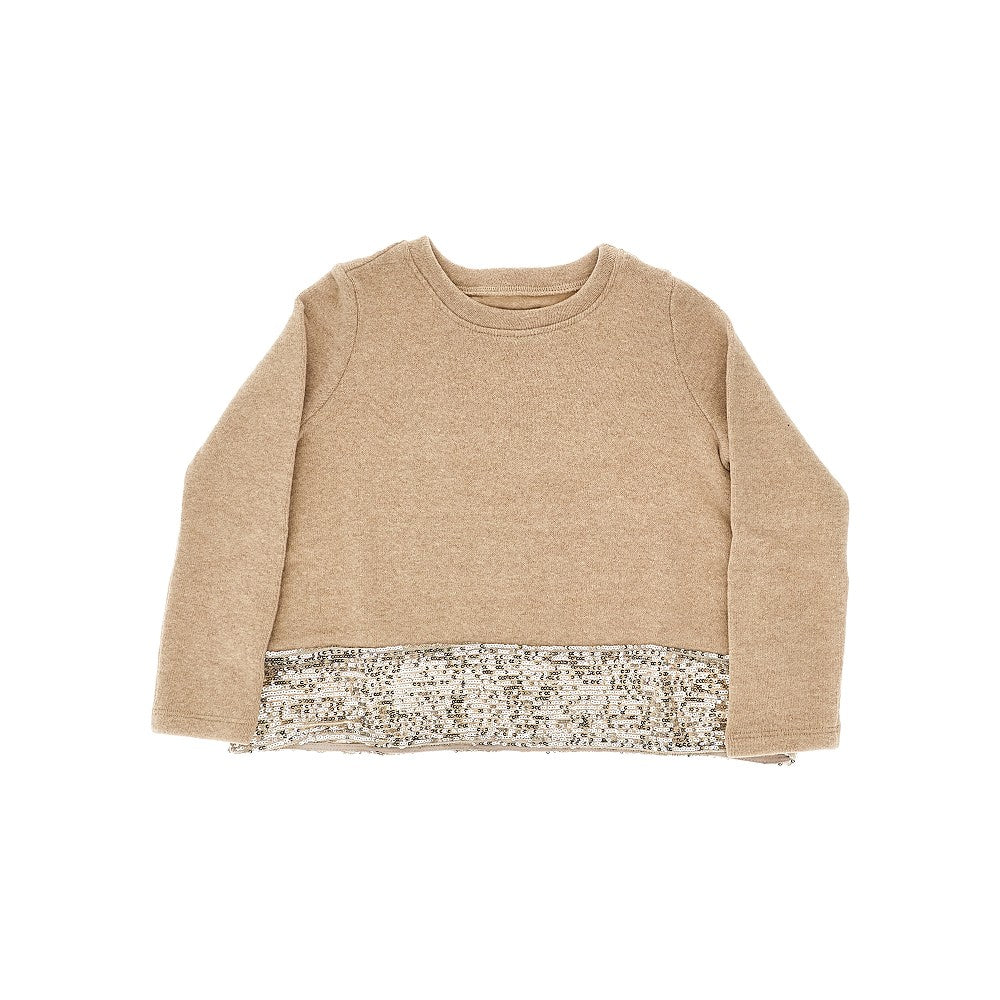 Cotton-blend sweater with sequin