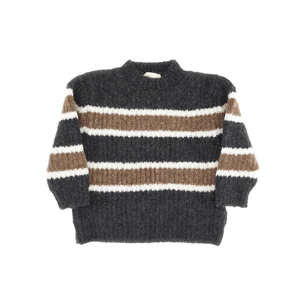 Striped alpaca-blend sweater
