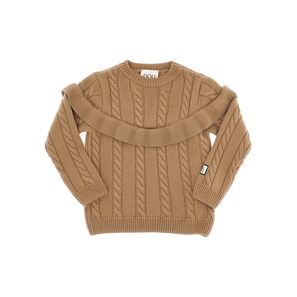 Pullover in lana a trecce