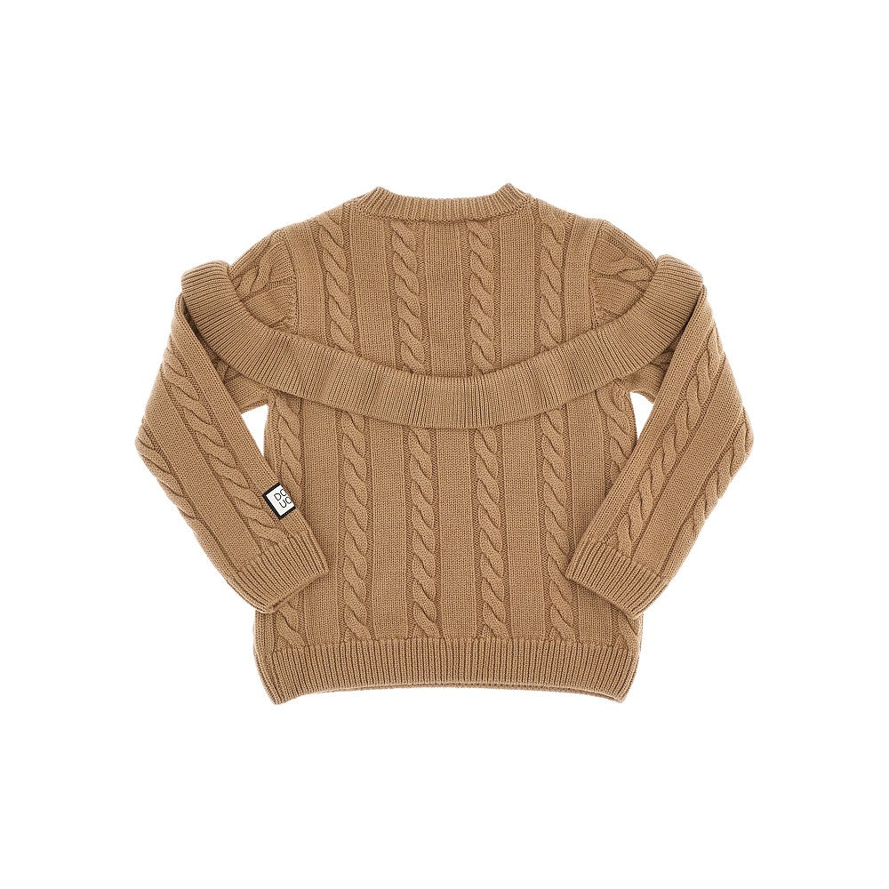 Pullover in lana a trecce