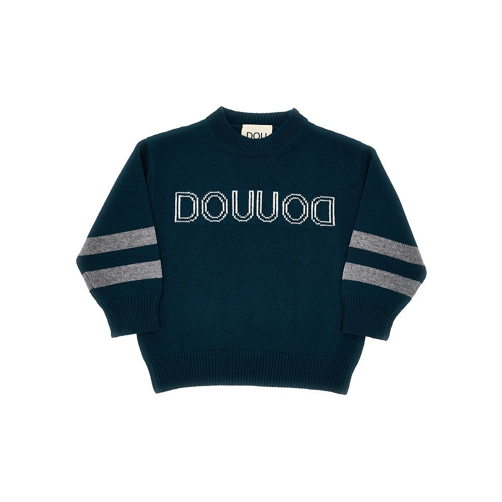 Pullover girocollo in maglia con logo