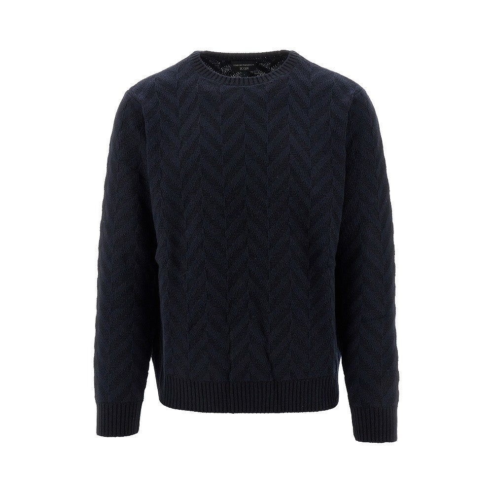 Pullover in lana jacquard ICON