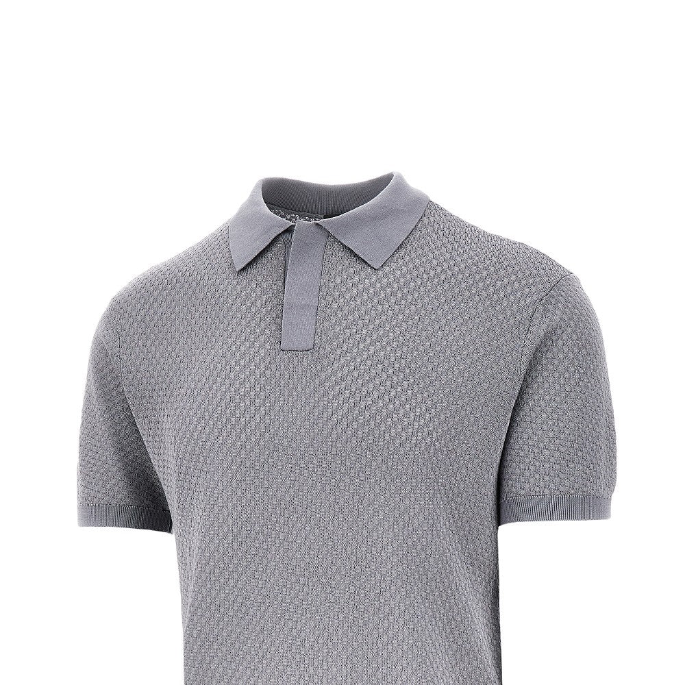 Polo in maglia jacquard