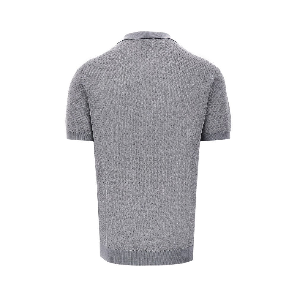 Polo in maglia jacquard