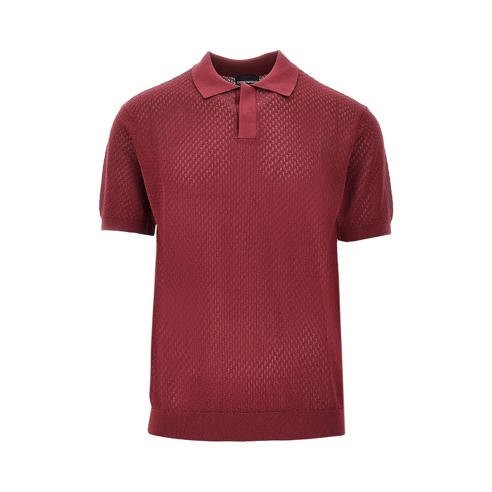 Polo in maglia jacquard