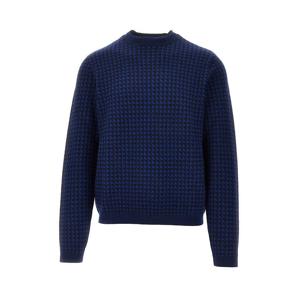 Eagles motif jacquard wool sweater