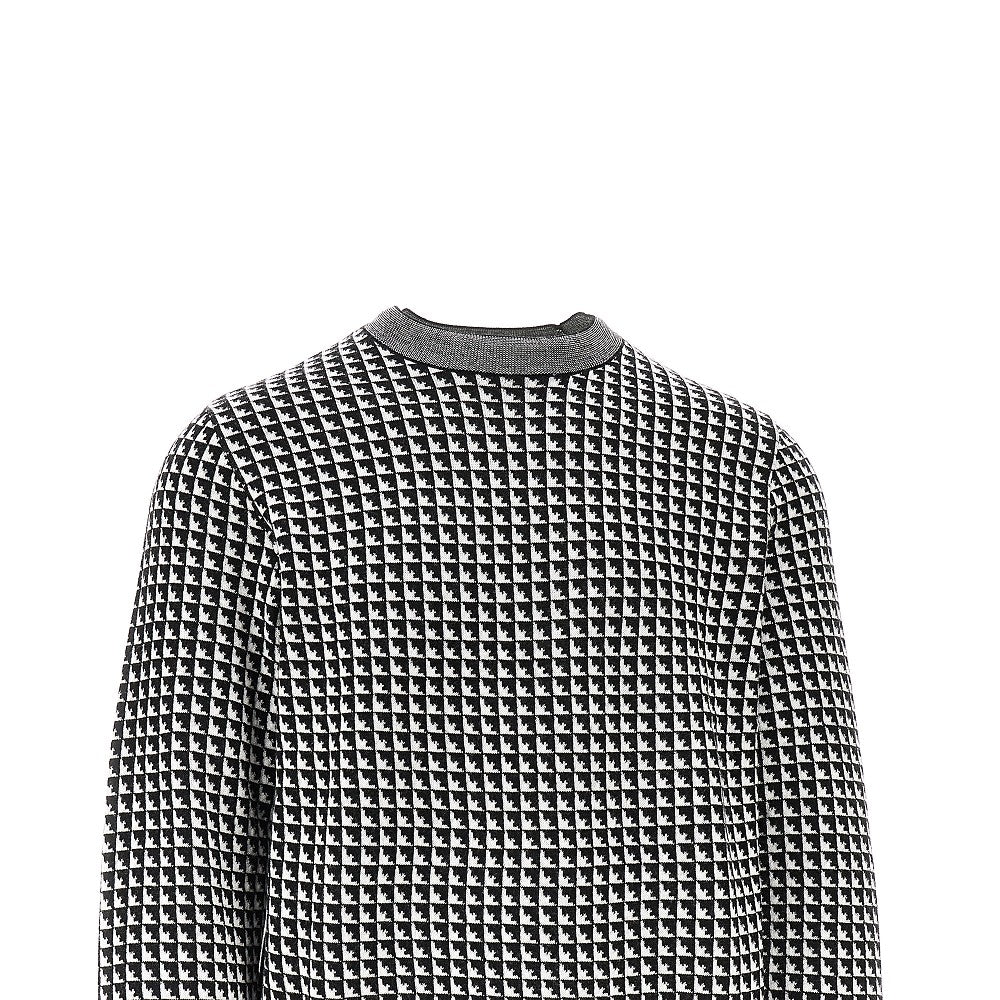 Eagles motif jacquard wool sweater