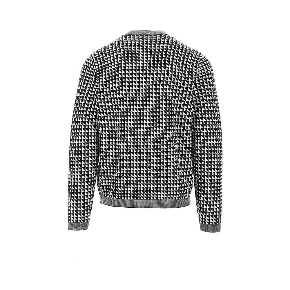 Eagles motif jacquard wool sweater
