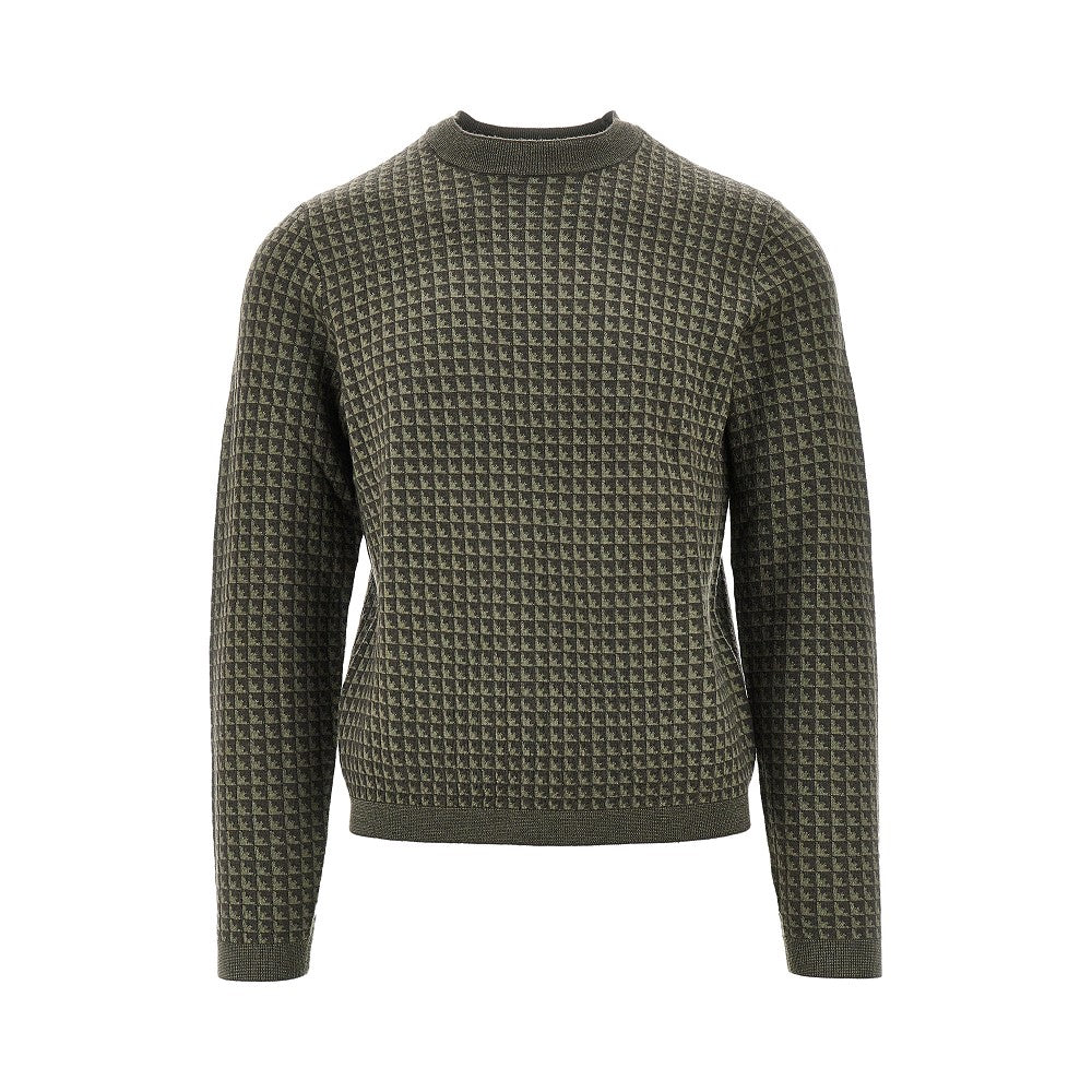 Eagles motif jacquard wool sweater