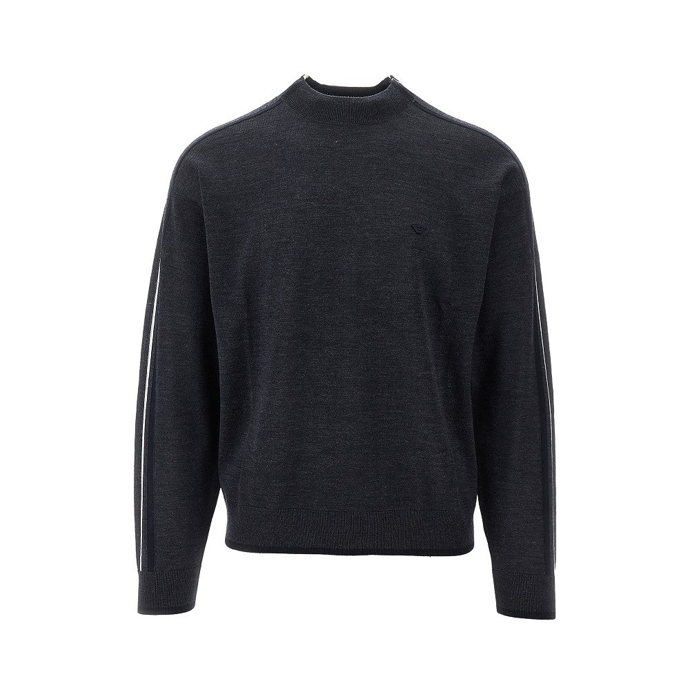 Virgin wool sweater with stripes
