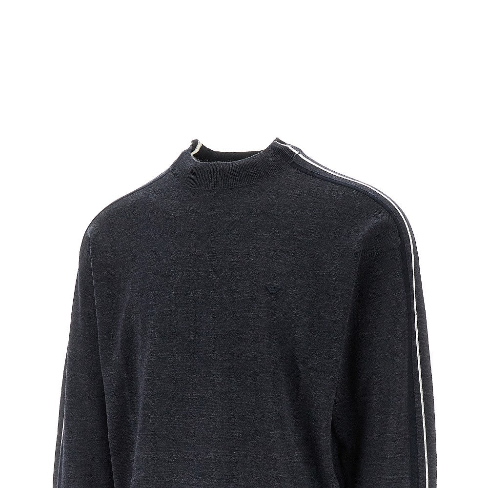 Virgin wool sweater with stripes