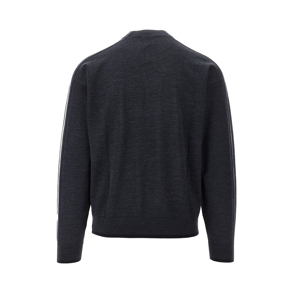 Virgin wool sweater with stripes