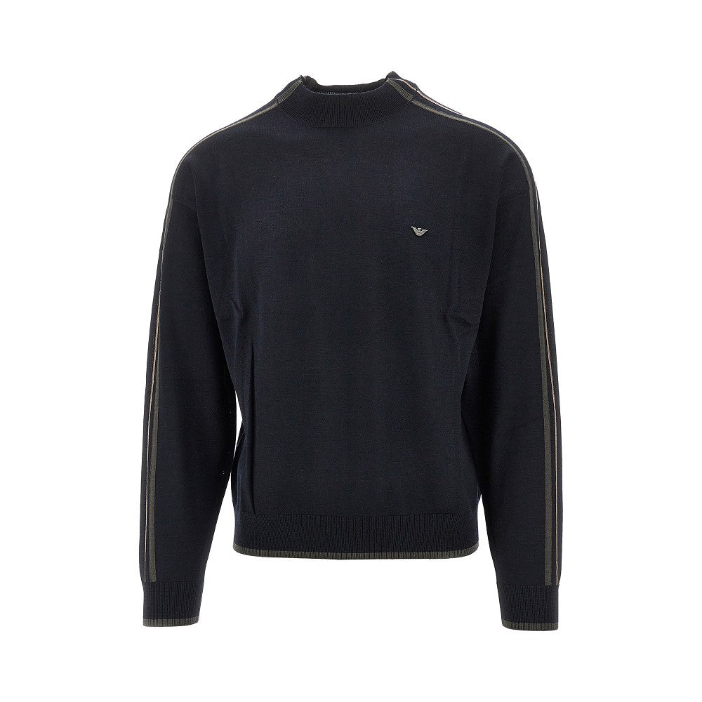 Virgin wool sweater with stripes