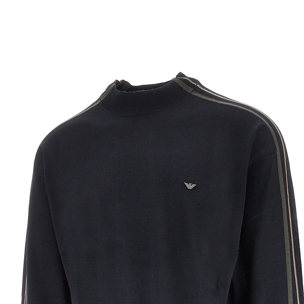 Virgin wool sweater with stripes