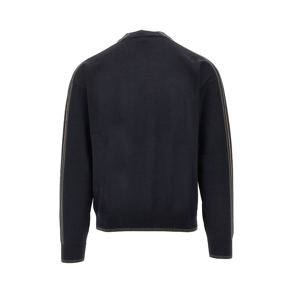 Virgin wool sweater with stripes