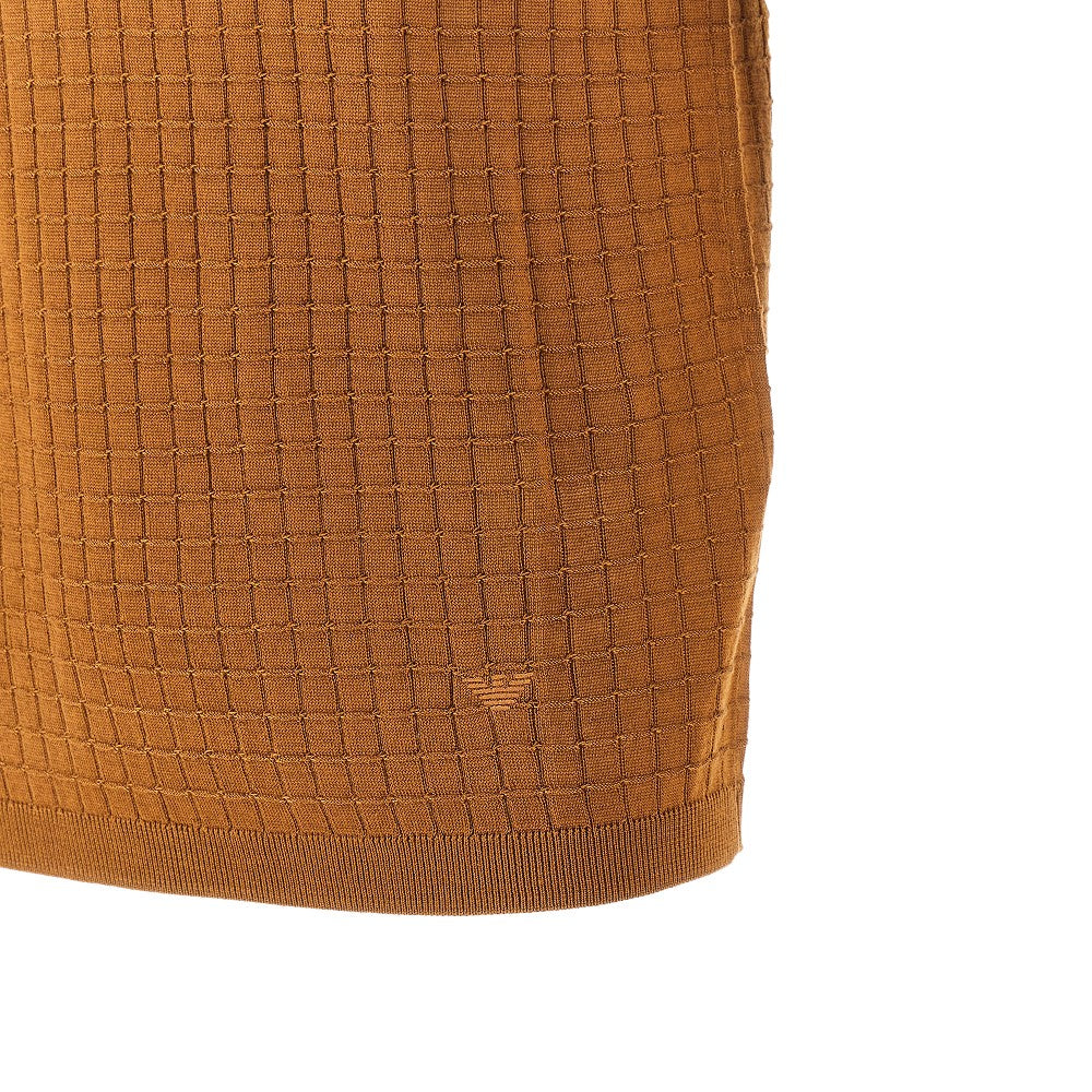 T-shirt in maglia con trama check