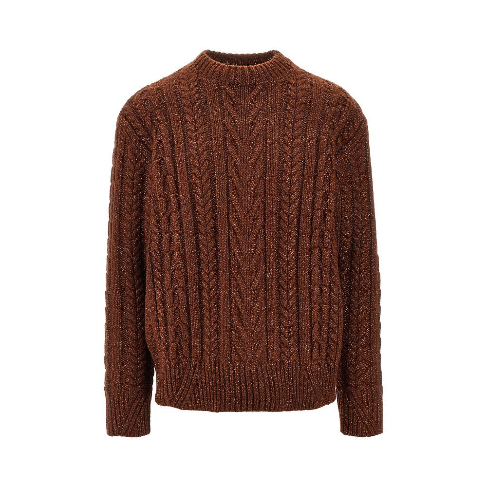 Pullover a trecce lurex