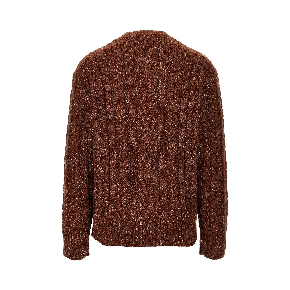 Pullover a trecce lurex