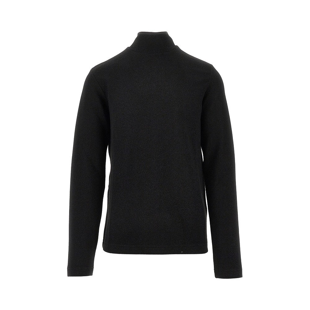 Lurex jersey mock turtleneck sweater