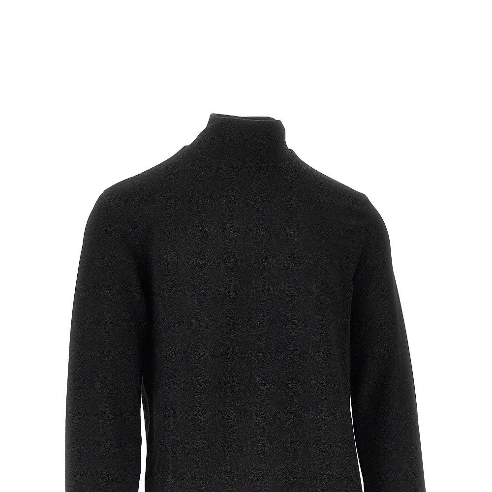 Lurex jersey mock turtleneck sweater