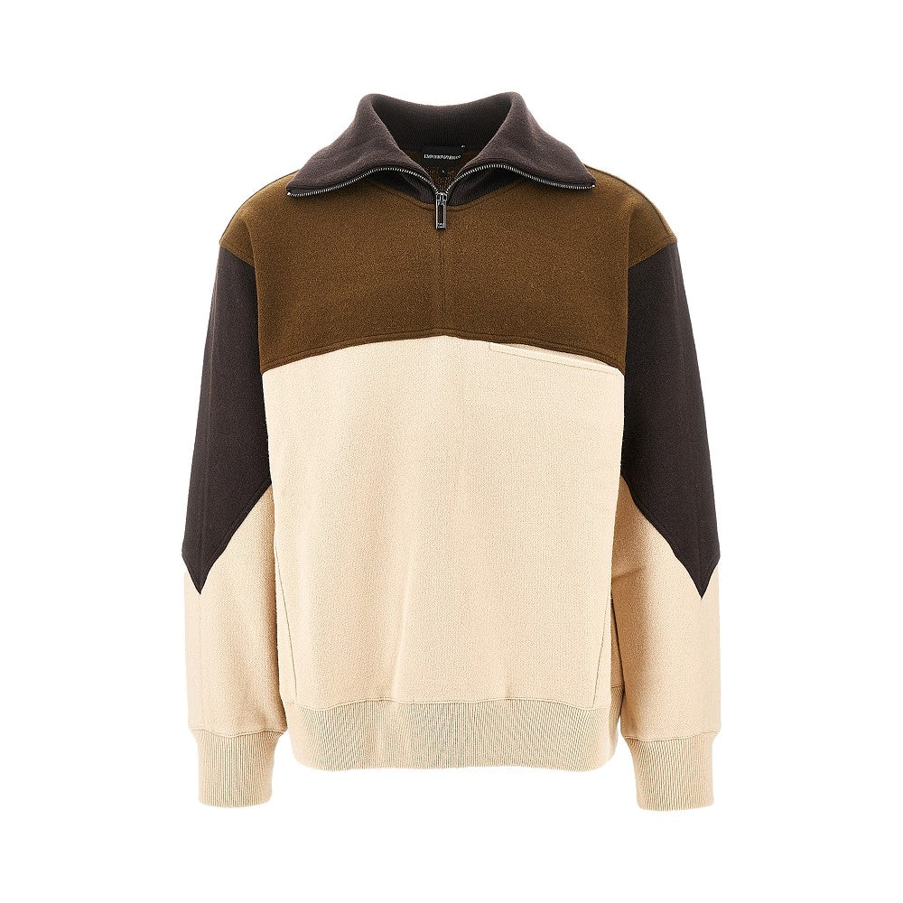 Pullover in maglia color block