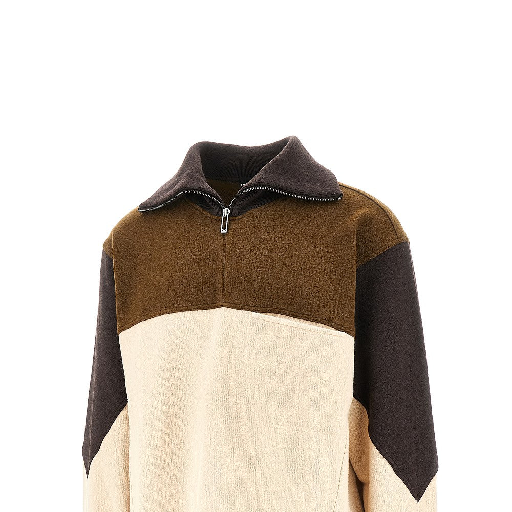 Pullover in maglia color block