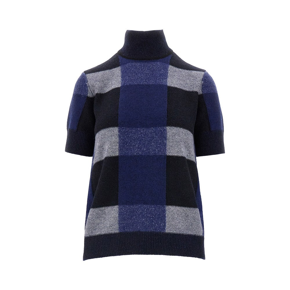 Pullover in lana e cachemire a quadri