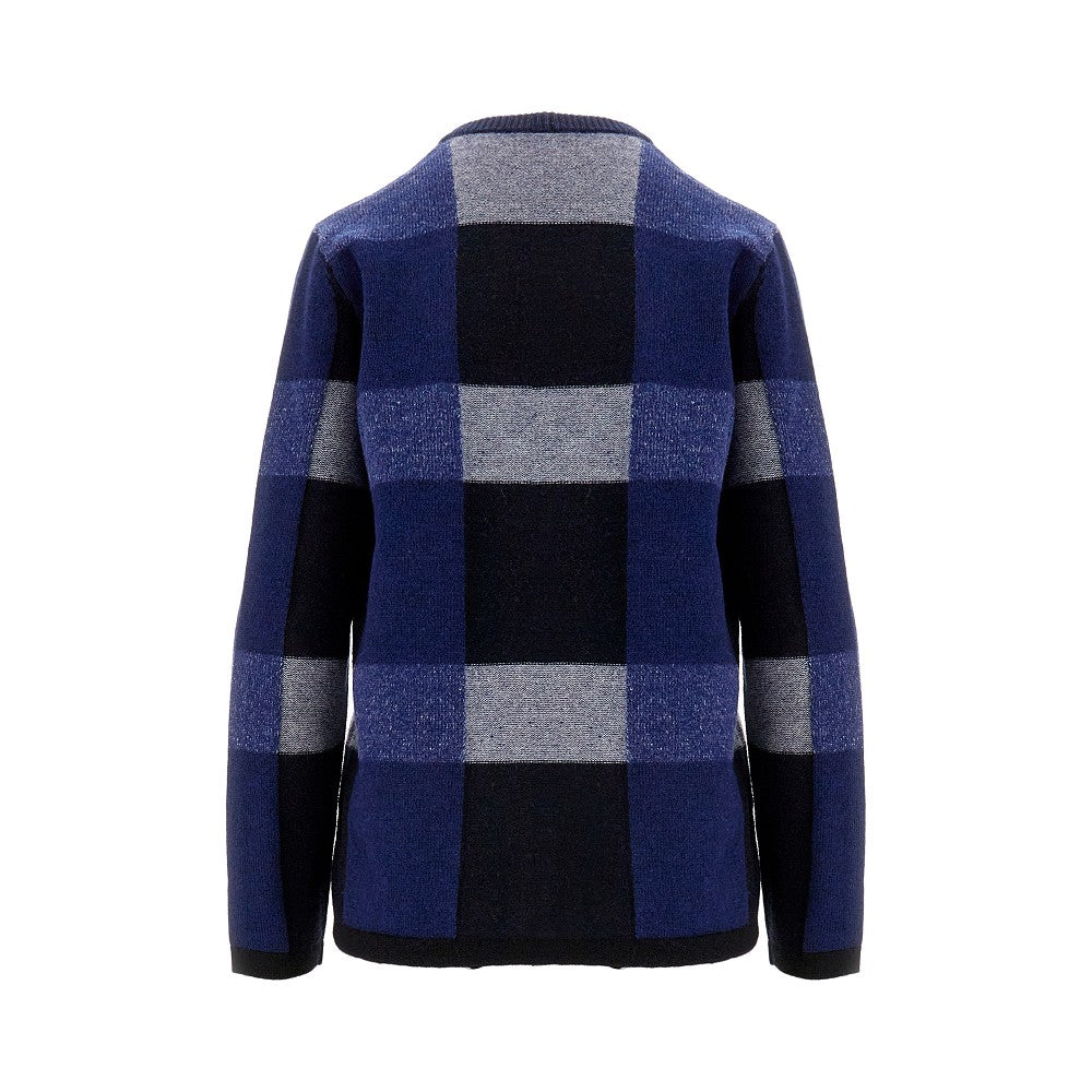 Pullover in lana e cachemire a quadri