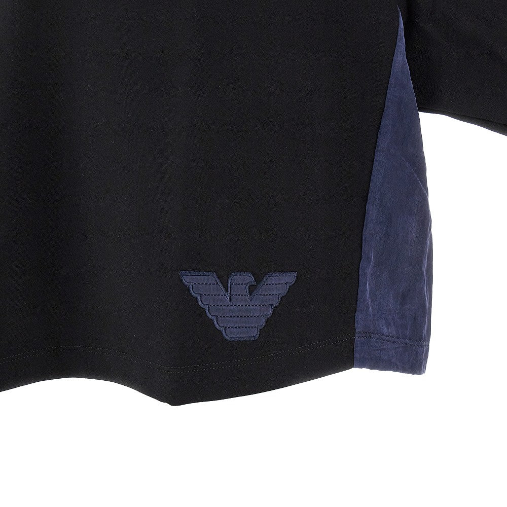 Cropped T-shirt with cupro back