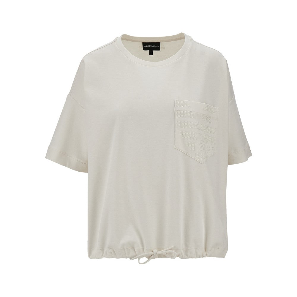 T-shirt in jersey Supima con tasca logata