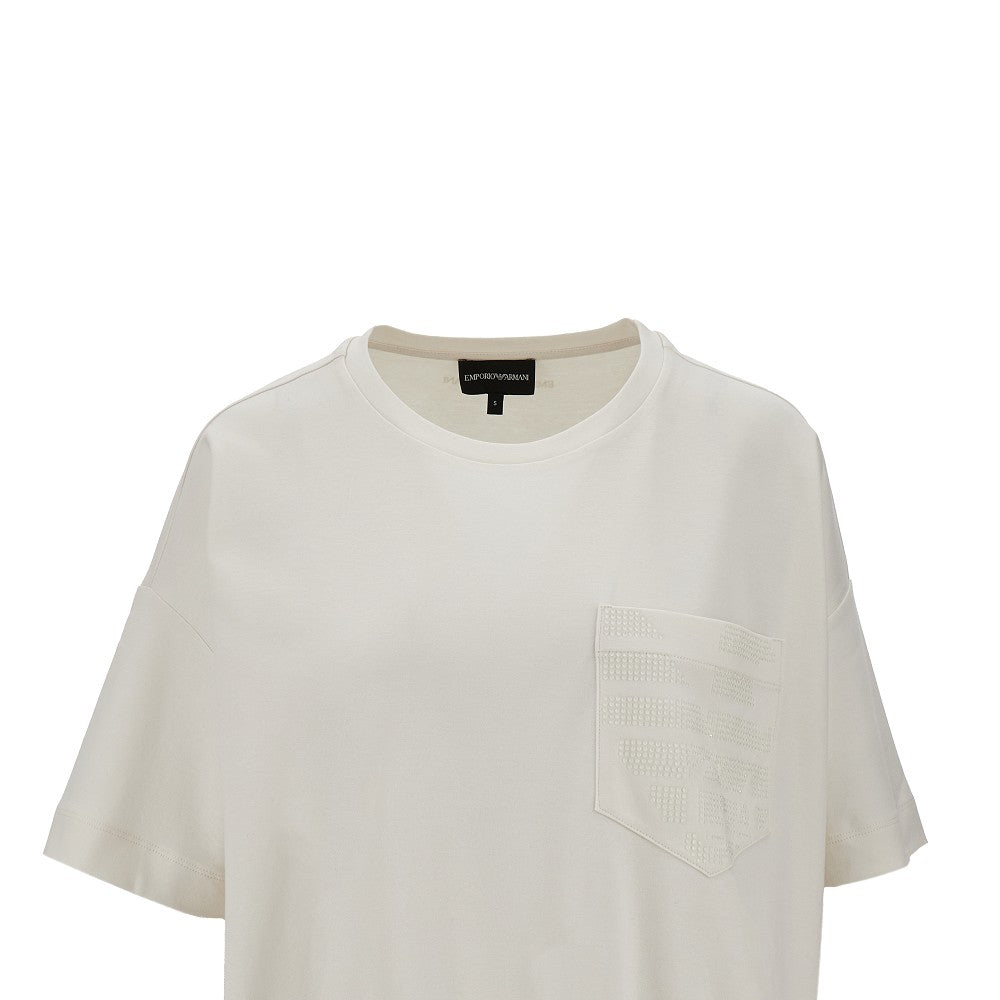 T-shirt in jersey Supima con tasca logata