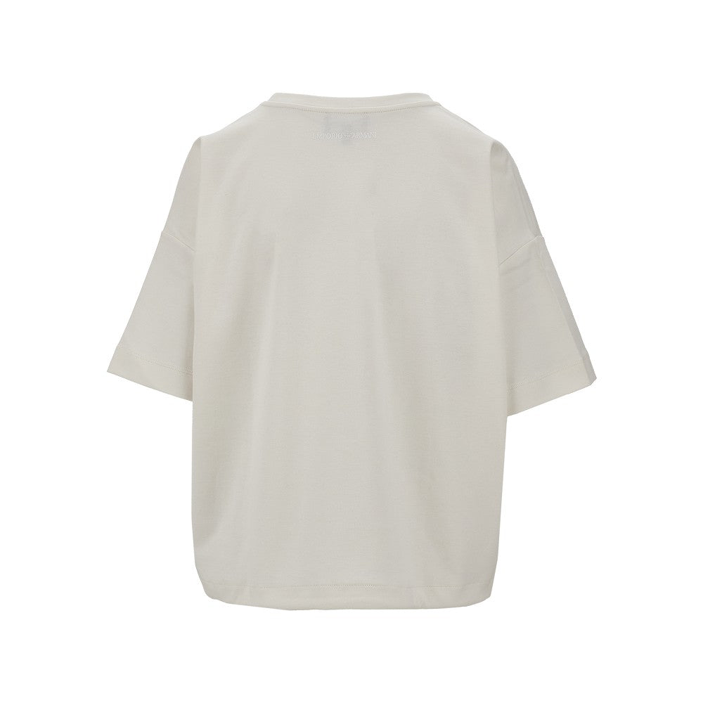 T-shirt in jersey Supima con tasca logata