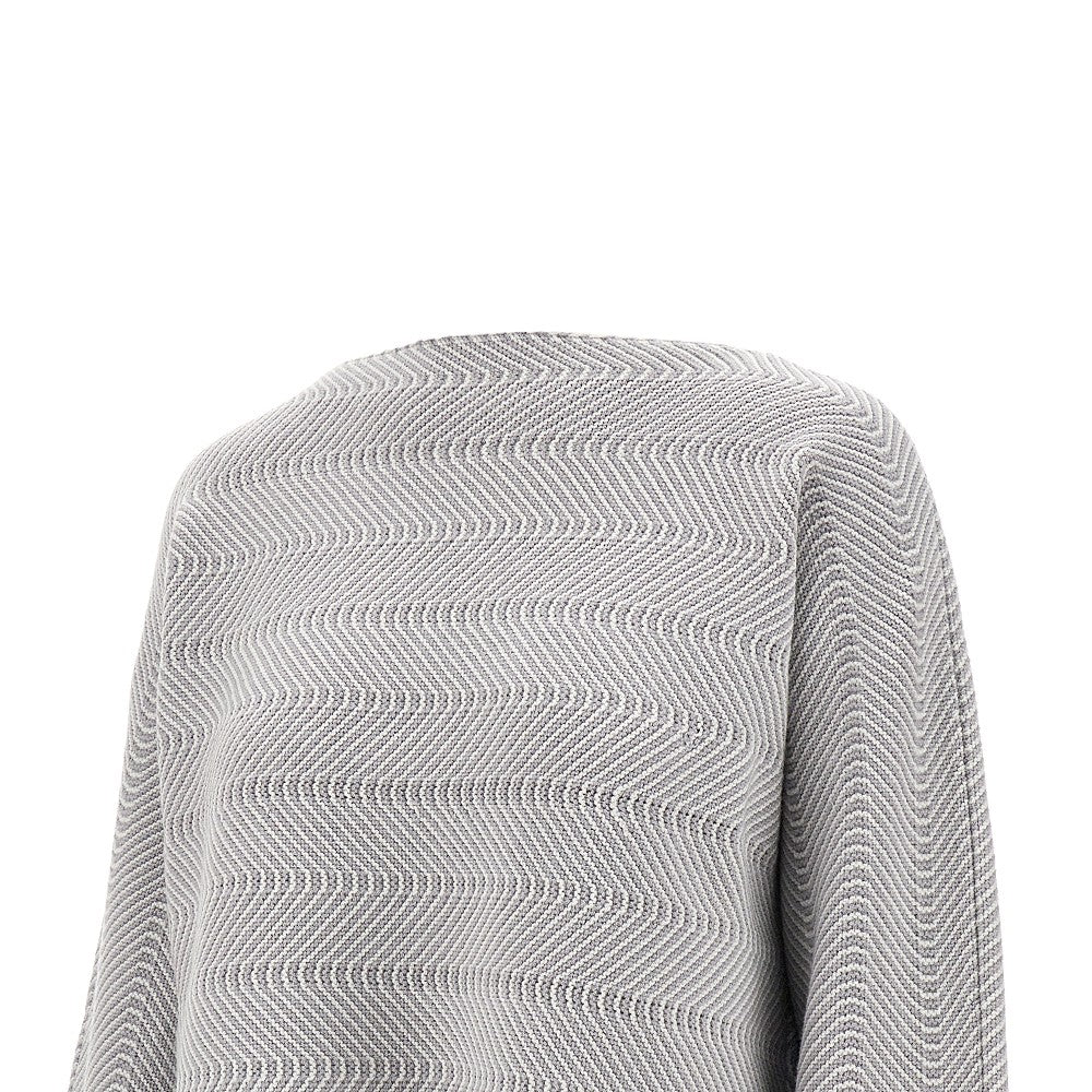 Chevron motif cotton-blend sweater