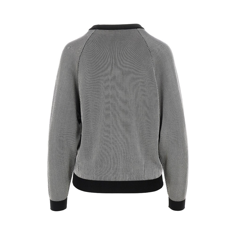 Pullover in viscosa con logo jacquard
