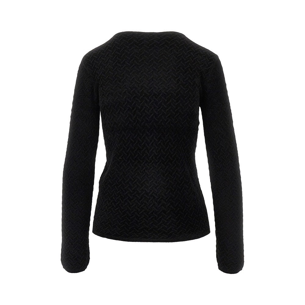 Embossed chenille top