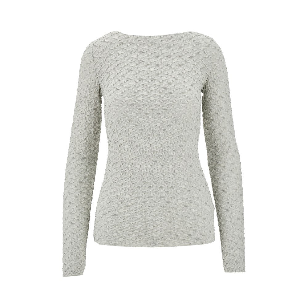 3D motif jersey T-shirt