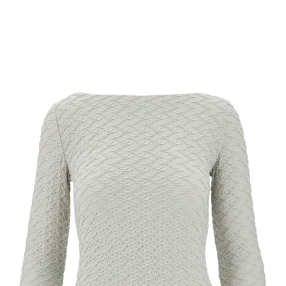 3D motif jersey T-shirt