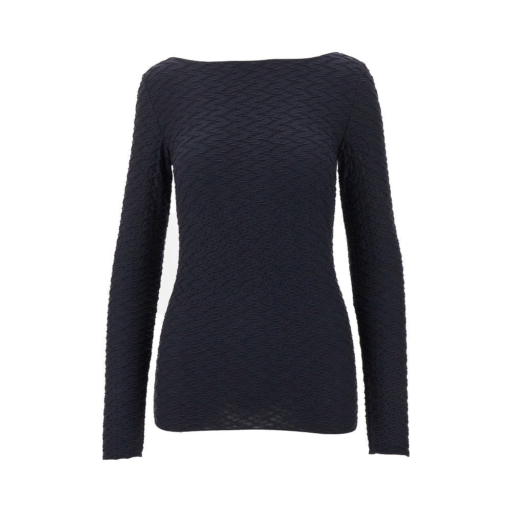 3D motif jersey T-shirt