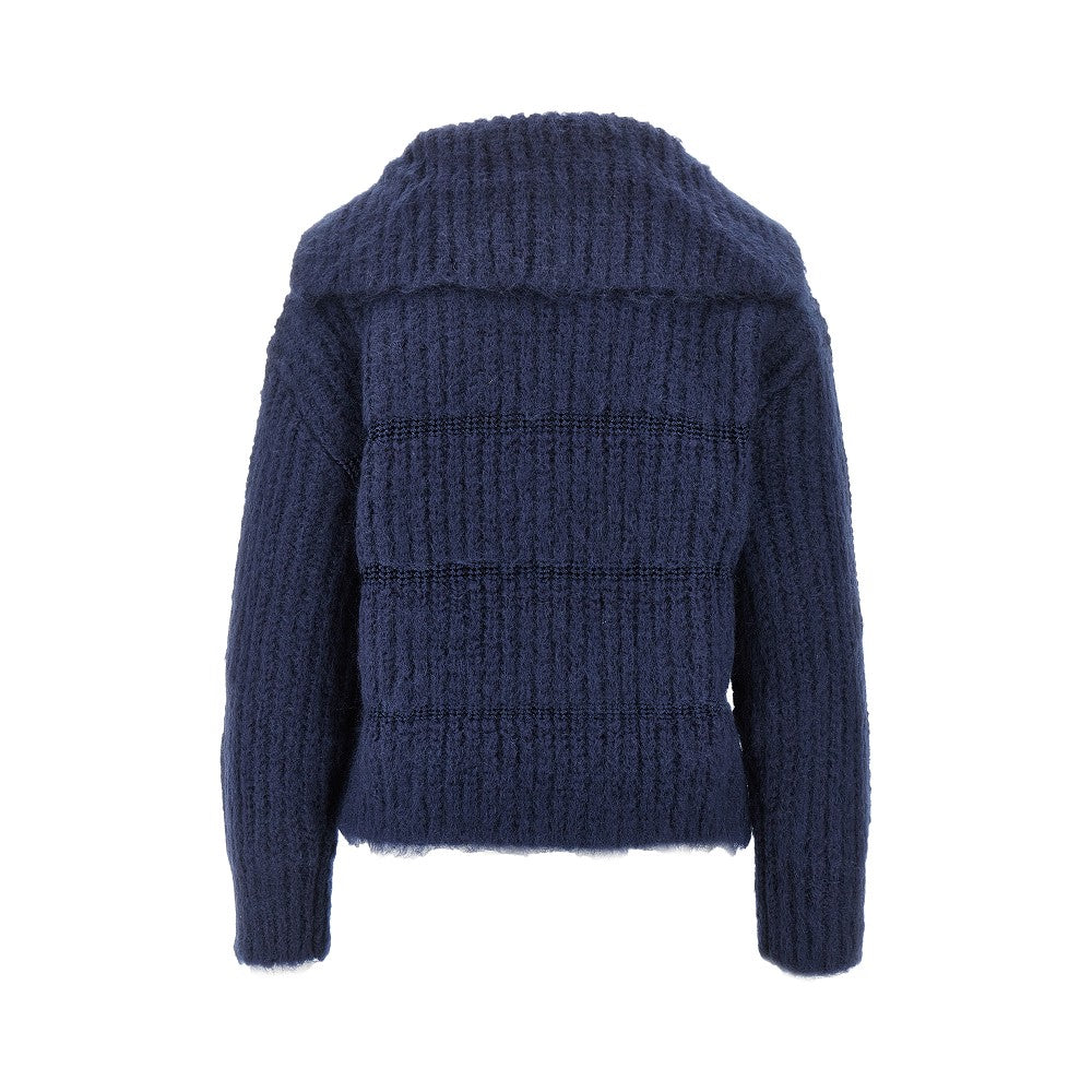 Pullover in maglia di misto lana mohair