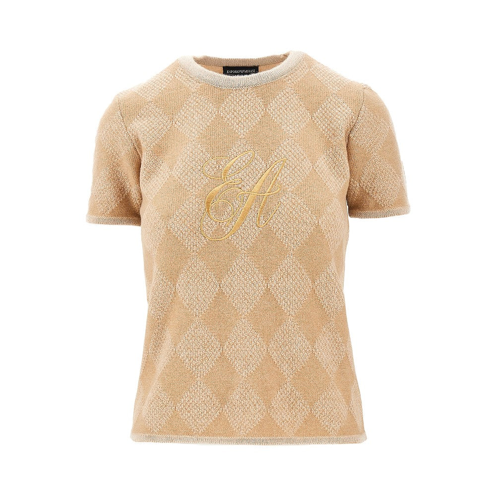 Pullover in misto cachemire a rombi